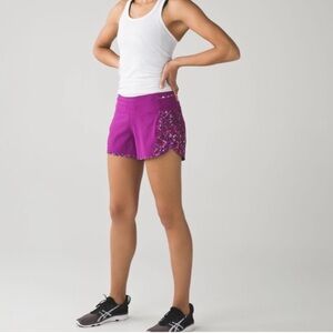 Lululemon Real Quick Short Regal Plum / Paradise Camo Multi